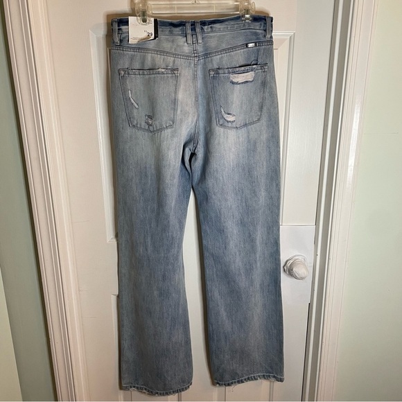 Kancan NEW Medium Wash Ripped Jeans - 90's Flare - Size 11 / 29 shredded - Picture 5 of 6
